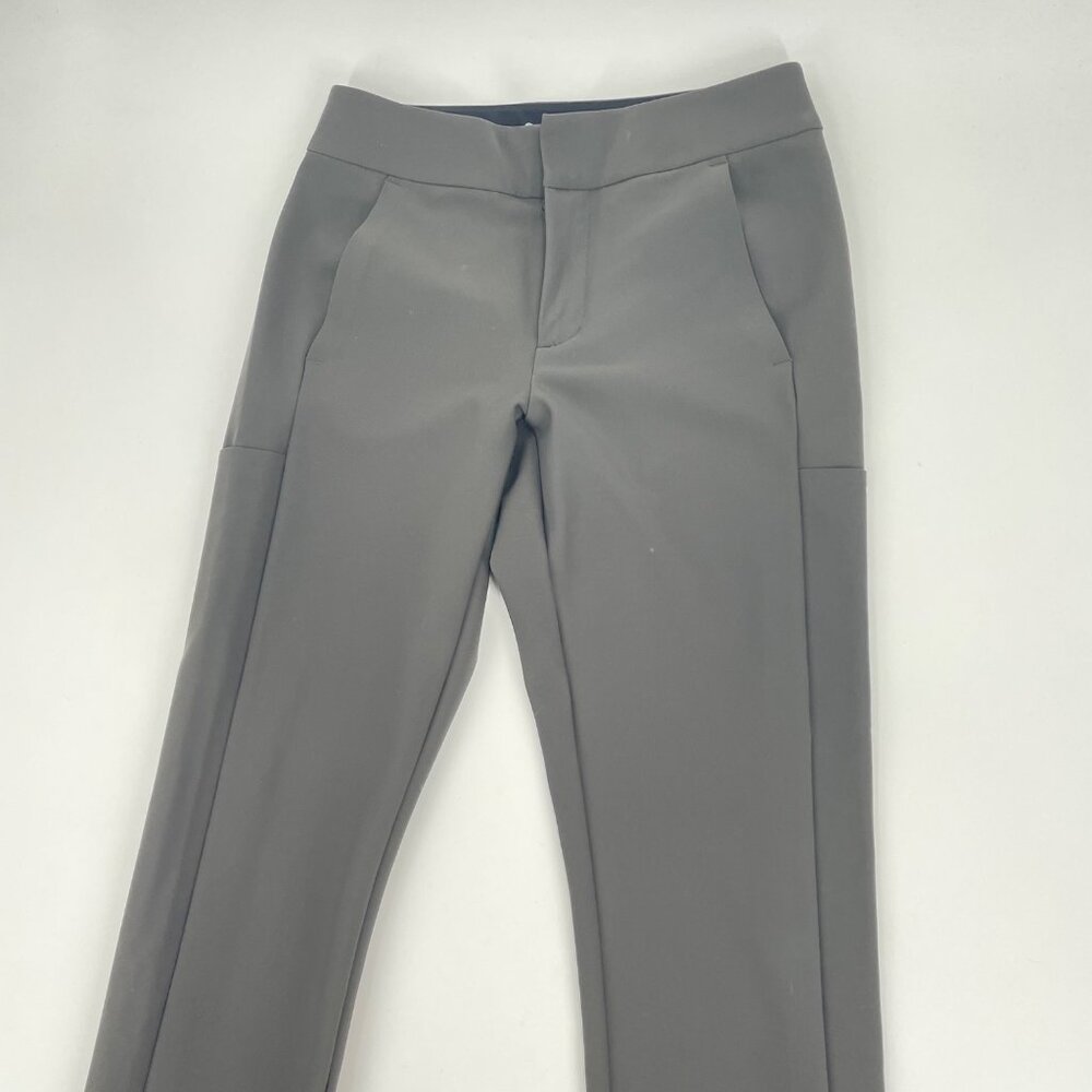 Athleta Stellar Trouser Pants Nylon Spandex Gray Pockets Womens Size 2 Ankle Zip - Picture 10 of 10